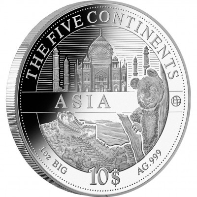 Silver Coin ASIA 2011 "The Five Continents of the World" Series
